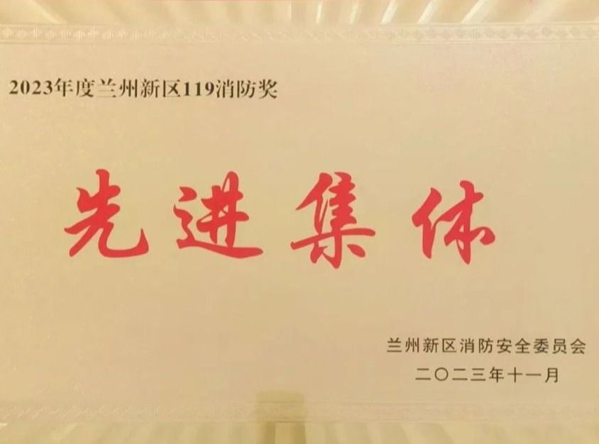 2026世界杯官网入口荣获2023年度兰州新区“119消防奖先进集体”称号