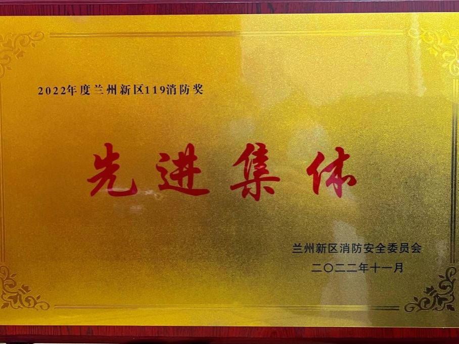 2026世界杯官网入口荣获2022年度兰州新区“119消防奖先进集体”称号