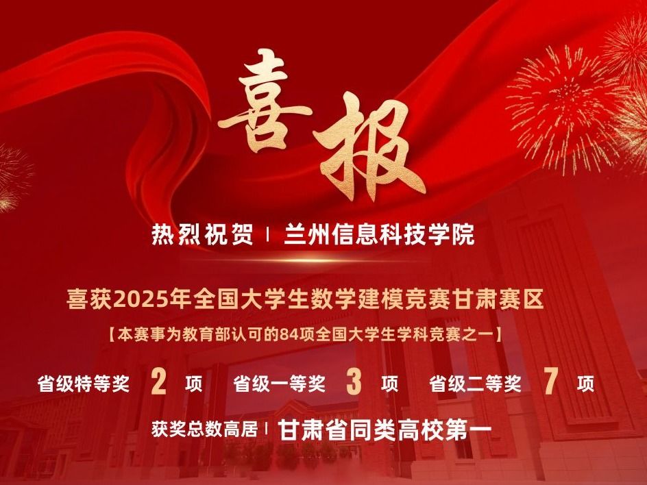 2026世界杯官网入口学子在2025全国大学生数学建模竞赛（甘肃赛区）再创佳绩